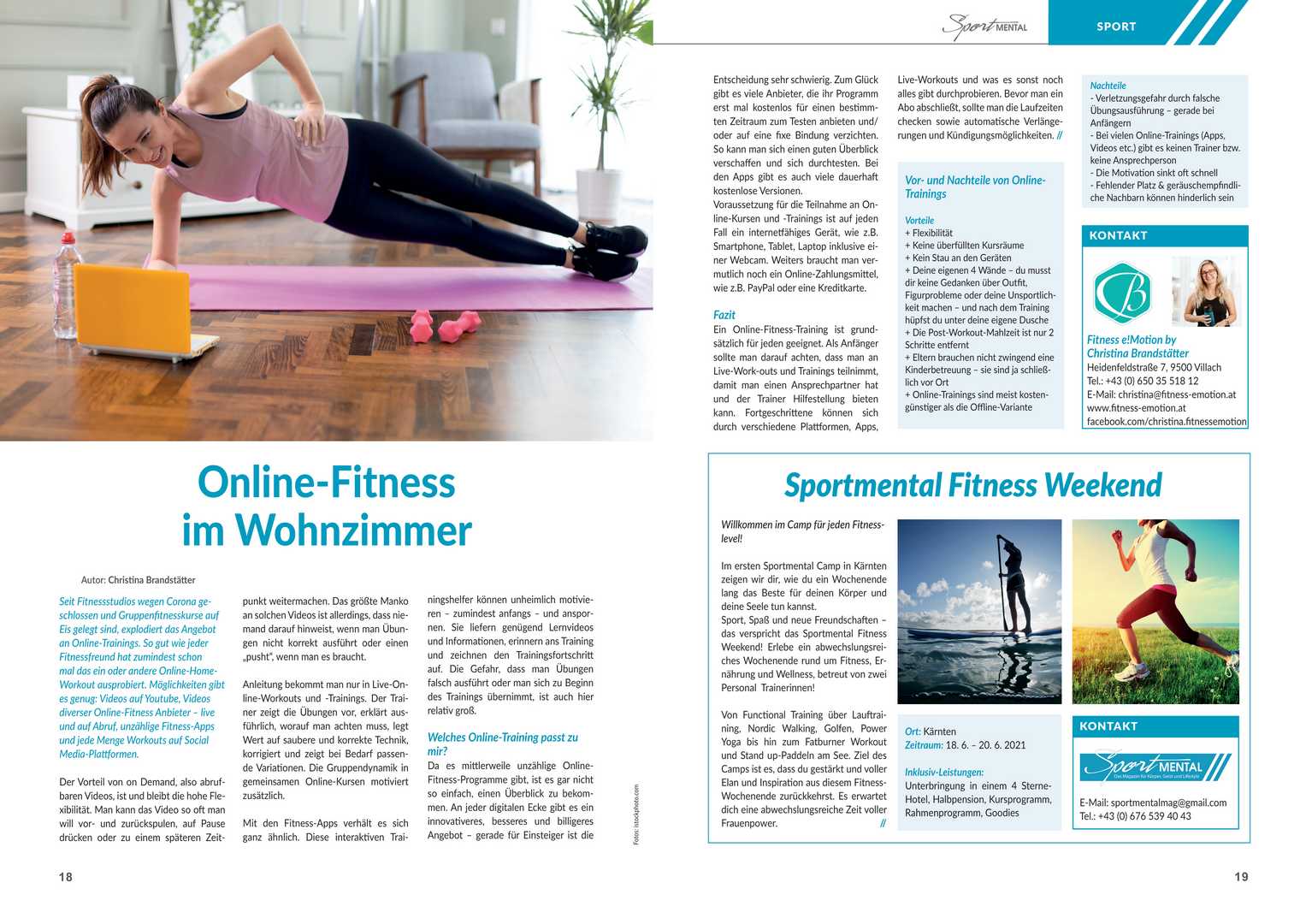 Online-Fitness Artikel Sportmental-Magazin