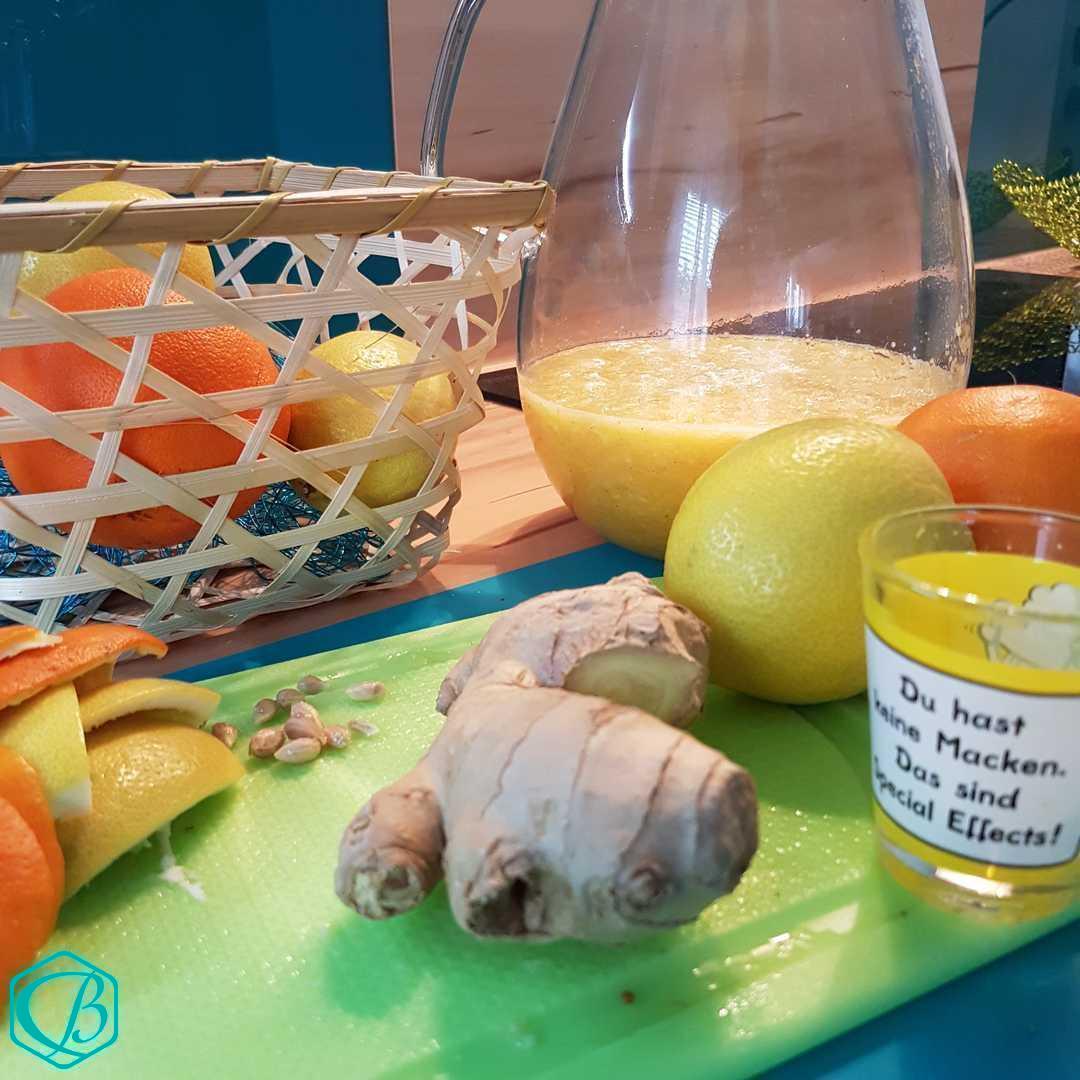 Stoffwechsel- und Immunbooster Zitronen Ingwer Shot