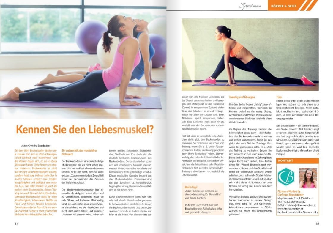 Sportmental Magazin Liebesmuskel Beckenboden