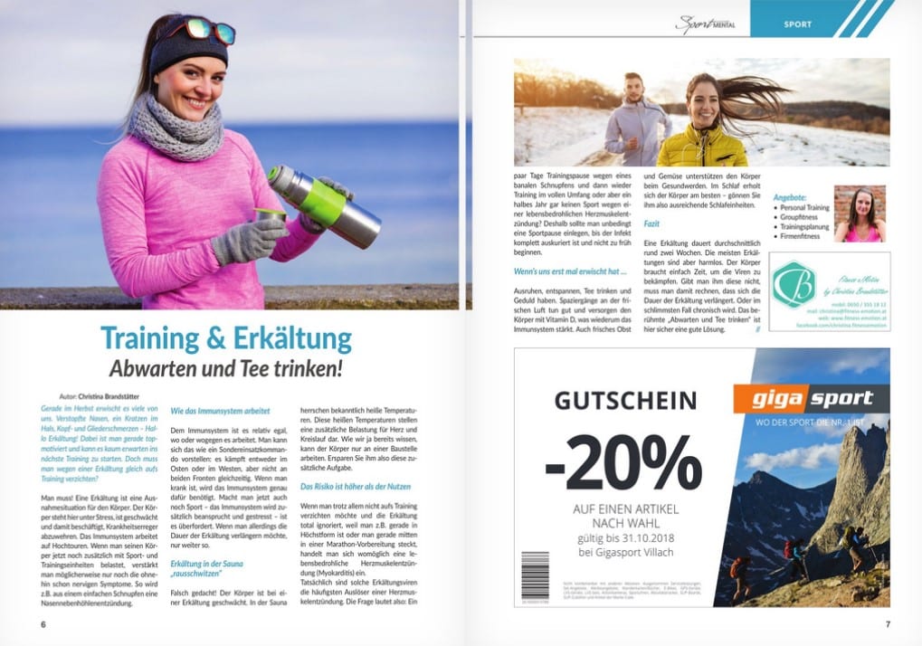 Training & Erkältung - Sportmental Magazin / Fitness e!Motion